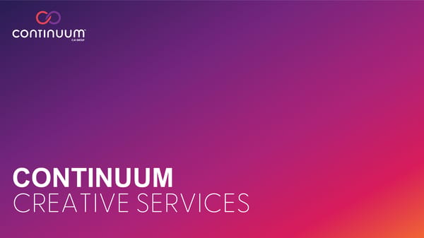 Continuum Creative Services Portfolio - Page 1