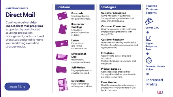Continuum Marketing Services Overview - Page 11
